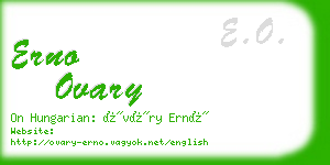 erno ovary business card